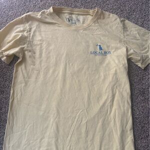 Local Boy Kids' Short Sleeve Tee - Light Yellow with Blue Logo